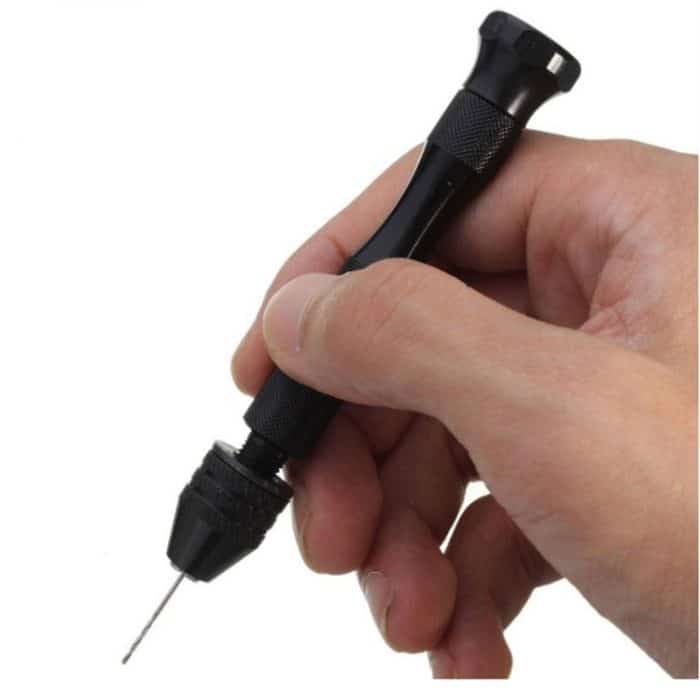 11 In1 Mini Handbohrer mit Bohrer aus Kunststoff Walnuss Wenwan Stanzwerkzeug – Bild 5