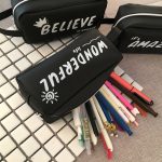 Großer schwarzer Buchstabe, kreativer Silikon-Stiftkasten, Federmäppchen für Schule, Schreibwaren – Bild 5