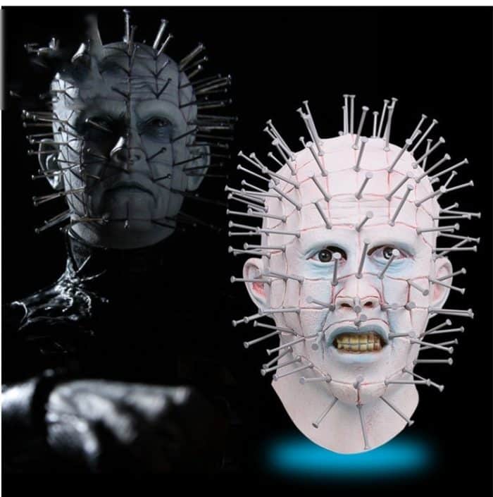 Halloween Hut Hellraiser Scary Pinhead Masken Grimasse Monster Adult Cosplay – Bild 2
