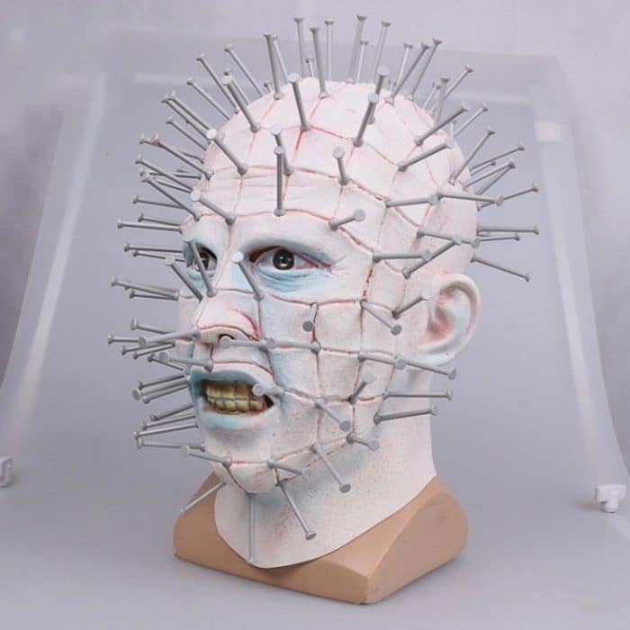 Halloween Hut Hellraiser Scary Pinhead Masken Grimasse Monster Adult Cosplay – Bild 4