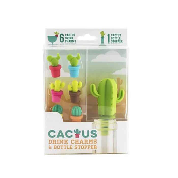 7 in 1 Creative Cactus Silikon Weinflaschenverschluss + Weinglas Markierungsset – Bild 2