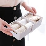 Einziehbare und verstellbare Aufbewahrungsbox für Socken mit drei Scheiben – Bild 6