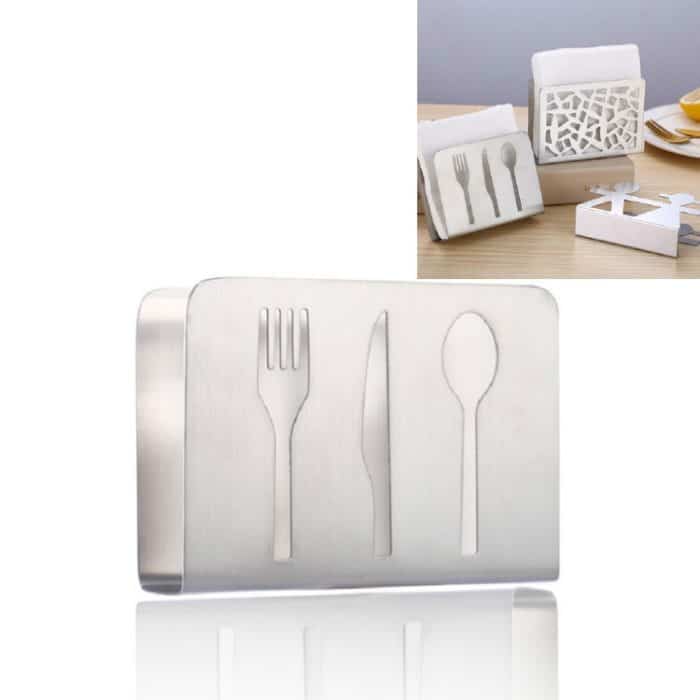 TBD0135150001.jpg 2 Stück Restaurant Hotel Serviette Nolder Papierhandtuchhalter Edelstahl quadratischer Handtuchhalter, Tableware (Sanding), Grilles (Sanding), Grilles (Bright Light), Plant (Sanding), Lovers (Sanding) – Bild 1