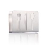 2 Stück Restaurant Hotel Serviette Nolder Papierhandtuchhalter Edelstahl quadratischer Handtuchhalter, Tableware (Sanding), Grilles (Sanding), Grilles (Bright Light), Plant (Sanding), Lovers (Sanding) – Bild 2