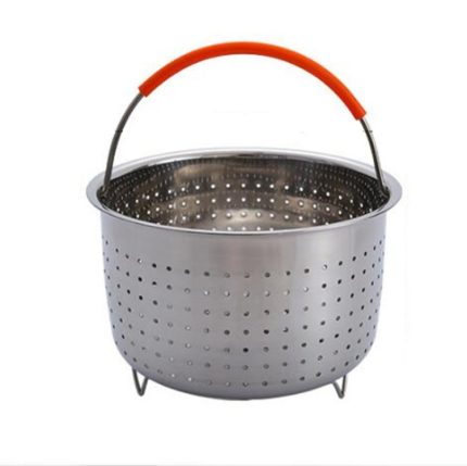 Edelstahl-Dampfkorb, steckbarer Silikongriff, Schnellkochtopf-Dampfgarer, Zubehör für Küchenherde, 3 Quarts, 6 Quarts, 8 Quarts