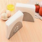 2 Stück Edelstahl Western-Serviettenhalter in Fächerform, Serviettenhalter, Papierhandtuch-Clip, Pattern, Flat – Bild 8