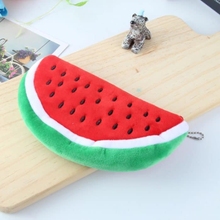 Niedliche Plüsch-Bleistifttasche in Wassermelonenform, Watermelon Shape Pencil Bag – Bild 2
