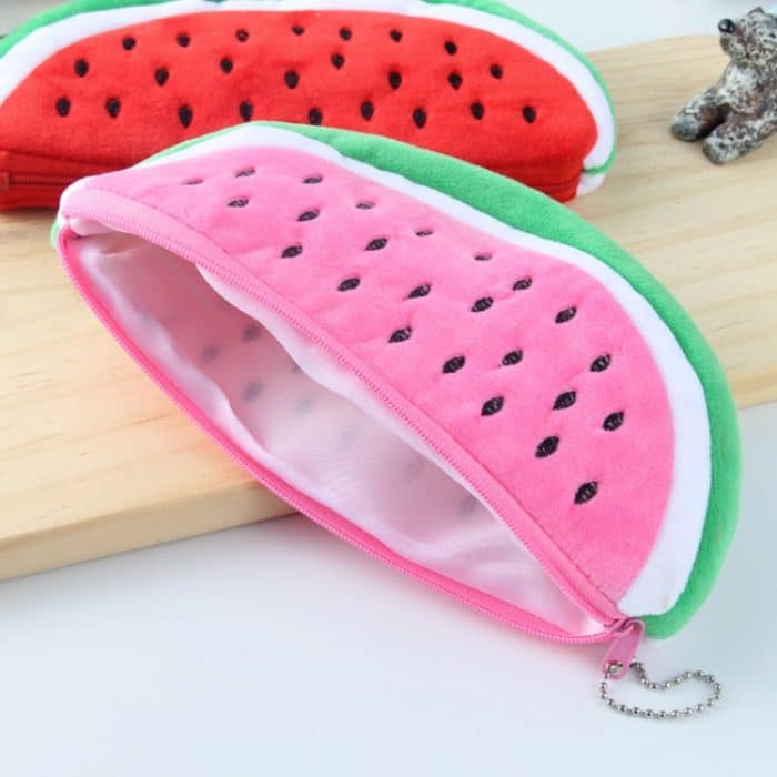 Niedliche Plüsch-Bleistifttasche in Wassermelonenform, Watermelon Shape Pencil Bag – Bild 6