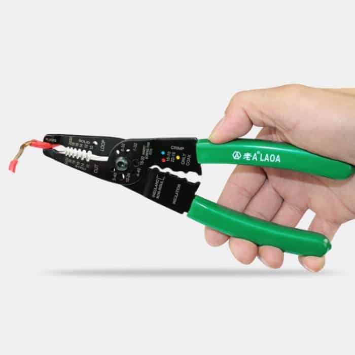 8-Zoll-Multifunktions-Kabelisolierung Schneiddrahtabstreifer Elektriker Reparaturwerkzeug – Bild 2