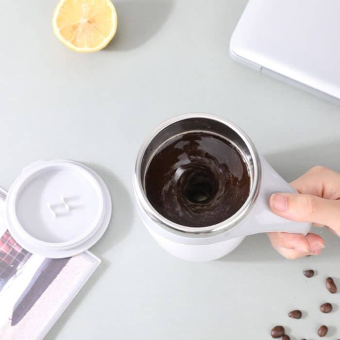 Elektrischer Rührbecher Milchshake Kaffee Rührbecher, Electric (White), Electric (Brown) – Bild 5