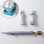 8 Stück Schirmständer hinter multifunktionaler Wandbehang-Schirmtür, Umbrella Barrel