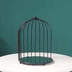 Kosmetik-Aufbewahrungsregal, Vogelkäfig, Schreibtisch-Regal, Kommode, Hautpflege-Finishing-Rack, Small Black, Large Black, Small Gold, Large Gold – Bild 2