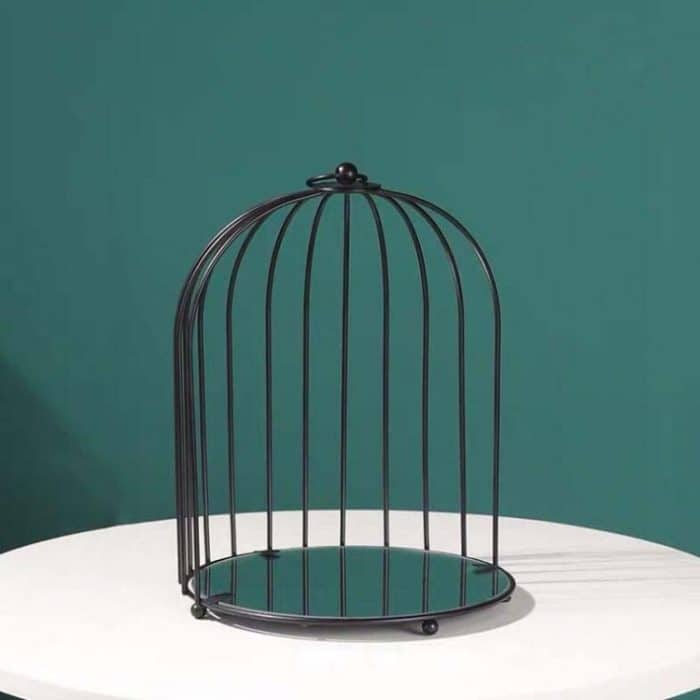 Kosmetik-Aufbewahrungsregal, Vogelkäfig, Schreibtisch-Regal, Kommode, Hautpflege-Finishing-Rack, Small Black, Large Black, Small Gold, Large Gold – Bild 2