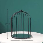 Kosmetik-Aufbewahrungsregal, Vogelkäfig, Schreibtisch-Regal, Kommode, Hautpflege-Finishing-Rack, Small Black, Large Black, Small Gold, Large Gold – Bild 3