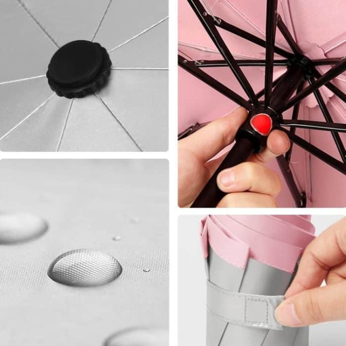 Mini-Taschenschirm, Sonnenschutz-Regenschirm, Anti-UV-Sonnenschirm – Bild 3