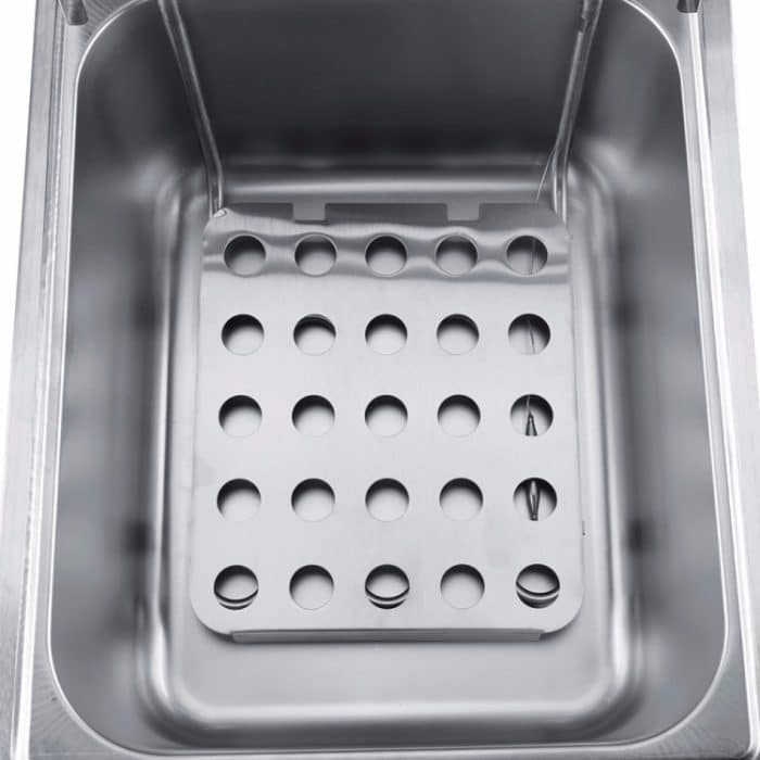 Desktop-Verdickung elektrische Fritteuse gebratene Hähnchenschenkel Pommes frites Edelstahl elektrische Fritteuse mit Korb, Desktop Electric Fryer – Bild 5