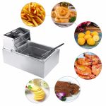 Desktop-Verdickung elektrische Fritteuse gebratene Hähnchenschenkel Pommes frites Edelstahl elektrische Fritteuse mit Korb, Desktop Electric Fryer – Bild 8