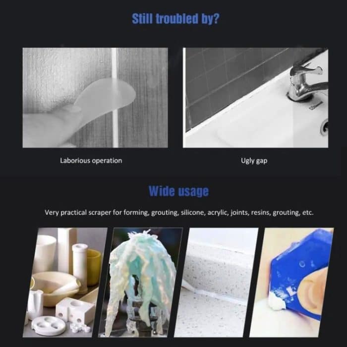 3 Sätze 4 In 1 Schaufel Gummi Winkelschaber Glas Schöne Naht Schaber – Bild 5