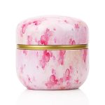 HOOMIN Teedose, Teedose, Aufbewahrungshalter, Teedosen, Matcha-Behälter, Mini-Kaffeepulver-Organizer, Dosen, multifunktional, rund, aus Metall, At a glance, Cherry color, Flowery, Colorful clouds, Shallow wind, Moshan blossom