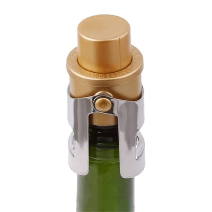 2 Stück Druckknopf-Edelstahl-Pump-Champagner-Stopper, Sekt-Snap-Flügel-Vakuum-Wein-Stopper, 2 PCS  Push-button Wine Bottle Stopper(Black), 2 PCS  Push-button Wine Bottle Stopper(Gold), 2 PCS  Push-button Wine Bottle Stopper(Silver) – Bild 5