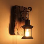 Vintage alte trockene Baumfarbe Holz Wandlampe Cafe Bar Loft Licht