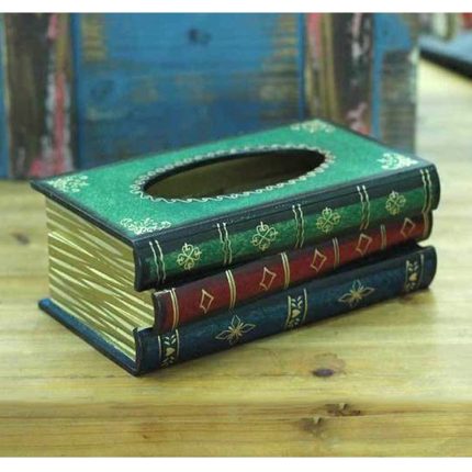 Retro handgezeichnete Taschentuchbox im Buchstil