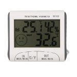 LCD Digital Thermometer Hygrometer Feuchtigkeitsmesser und verdrahtete Temperatur mit externem Sensor Weiß