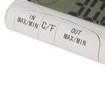 LCD Digital Thermometer Hygrometer Feuchtigkeitsmesser und verdrahtete Temperatur mit externem Sensor Weiß – Bild 6