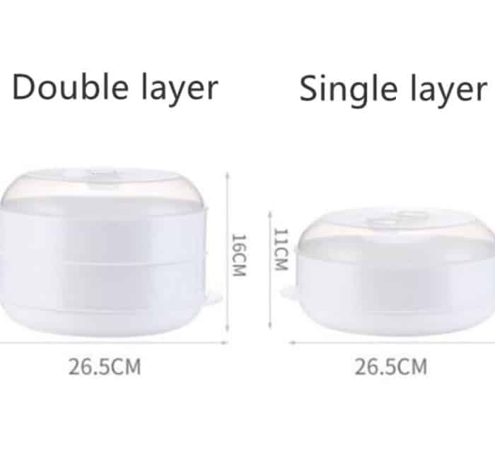 2 Stück Mikrowellen-Dampfgarer, Dampfkochtopf, Zubehör, Gemüse, Meeresfrüchte, Dampfgarer, Single layer, Double layer – Bild 8