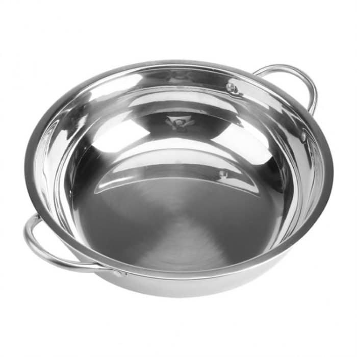 5 Stück Edelstahl-Hot Pot, dicker, nicht magnetischer, klarer Suppentopf, doppelohriger Hot Pot, 30cm, 32cm – Bild 1