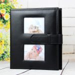 6-Zoll-PU-Leder-Familien-Tagesfotoalbum mit kreativer Tasche