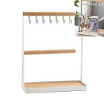 Haken Schmuck Rack Handy Schmuck Gläser Desktop Zwei-schicht Display Rack, Jewelry Rack