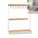 Haken Schmuck Rack Handy Schmuck Gläser Desktop Zwei-schicht Display Rack, Jewelry Rack