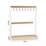 Haken Schmuck Rack Handy Schmuck Gläser Desktop Zwei-schicht Display Rack, Jewelry Rack – Bild 7