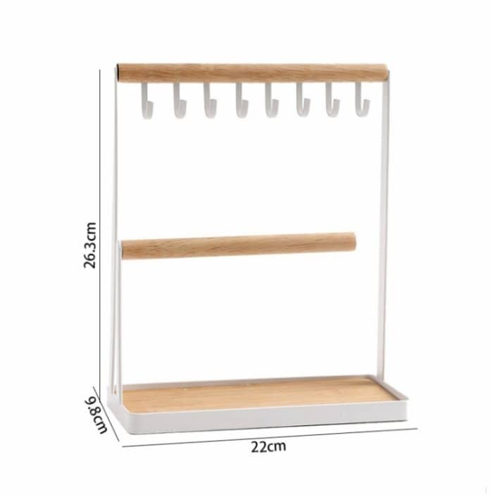 Haken Schmuck Rack Handy Schmuck Gläser Desktop Zwei-schicht Display Rack, Jewelry Rack – Bild 7