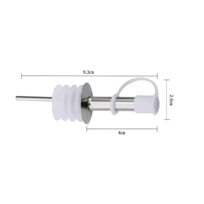 5 Stück Glasflaschenverschluss, Edelstahl-Ölstopfen, Silikonstopfen, White Hat Straight Mouth, White Hat Automatic Cap, Black Hat Straight Mouth, Black Hat Automatic Cap – Bild 2