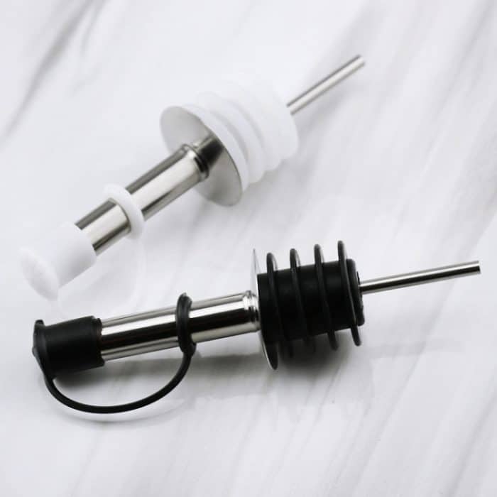 5 Stück Glasflaschenverschluss, Edelstahl-Ölstopfen, Silikonstopfen, White Hat Straight Mouth, White Hat Automatic Cap, Black Hat Straight Mouth, Black Hat Automatic Cap – Bild 4