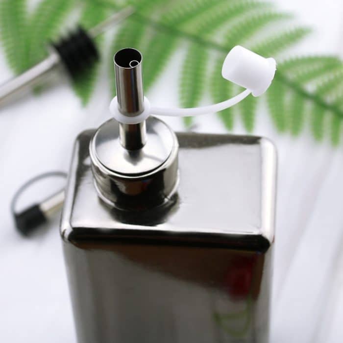 5 Stück Glasflaschenverschluss, Edelstahl-Ölstopfen, Silikonstopfen, White Hat Straight Mouth, White Hat Automatic Cap, Black Hat Straight Mouth, Black Hat Automatic Cap – Bild 5