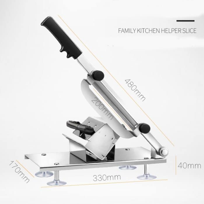 Legierung Edelstahl Haushalt Manuelle Dicke Einstellbare Fleisch Gemüse Slicer Fleisch Schneiden Maschine, Meat Slicing Machine – Bild 2