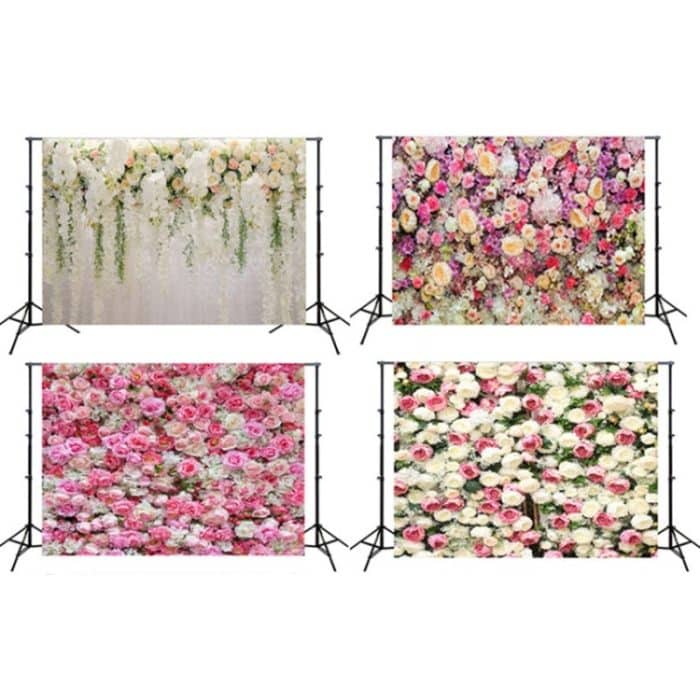 2,1 m x 1,5 m Blumenwandsimulation Rose Hochzeit Party Arrangement 3D Fotografie Hintergrundtuch, H1 Flower Wall, H2 Flower Wall, H3 Flower Wall, H4 Flower Wall – Bild 2