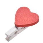 50 PCS Mini rotes Herz Liebe Holz Fotopapier Peg Pin Wäscheklammer Handwerk Postkarte Clips – Bild 3