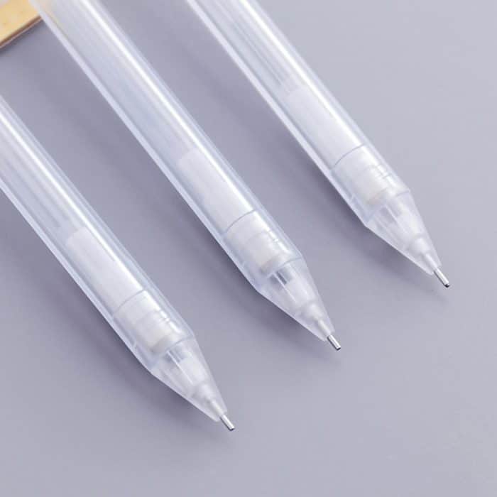 3 Stück Aktivitätsstift, gefrostet, transparent, sechseckiger Stift, Studentenbleistift, 0.5mm 2B – Bild 3