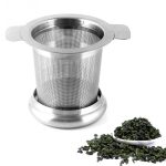 Tee-Infuser Edelstahl mit Deckel als Auffangschale Teesieb – Bild 3