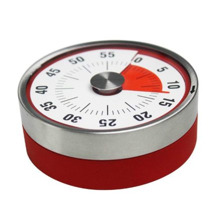 Küchentimer, Countdown-Timer mit magnetischem Edelstahl-Timer, 8cm Red, 6cm Black