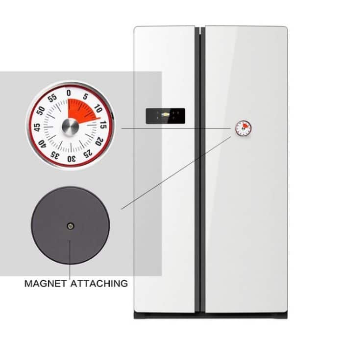 Küchentimer, Countdown-Timer mit magnetischem Edelstahl-Timer, 8cm Red, 6cm Black – Bild 6