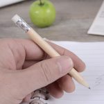 12 Stück spitzer Bleistift, runder Schreibstift aus Holz für Studenten, Schreibwaren mit Radiergummi, HB – Bild 7