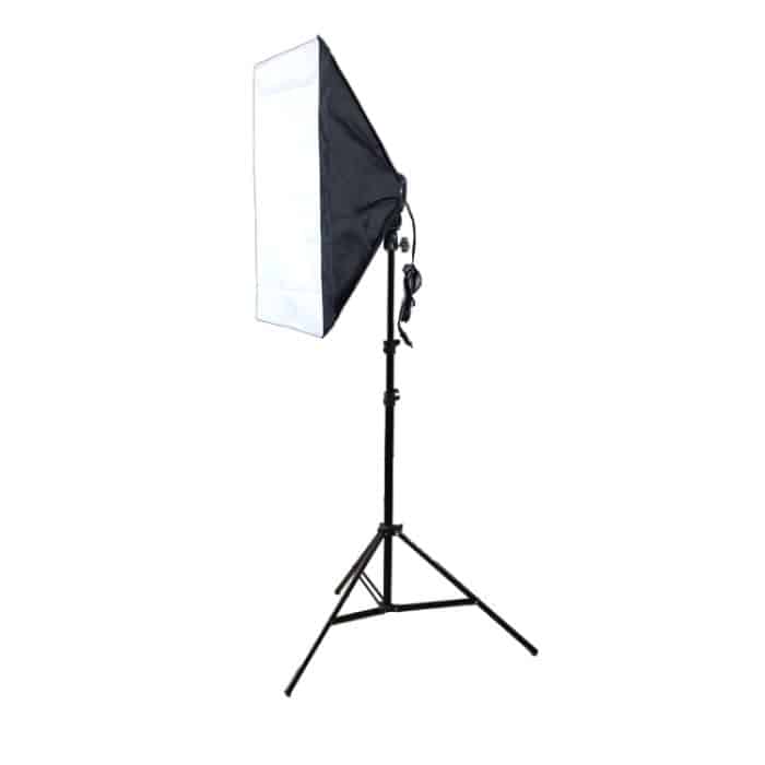 Photo Studio Softbox-Kit (Lampenfassung mit vier Sockeln + Softbox mit 50 x 70 cm Blitzlicht + 2 m Lichtstativ), EU-Stecker – Bild 2
