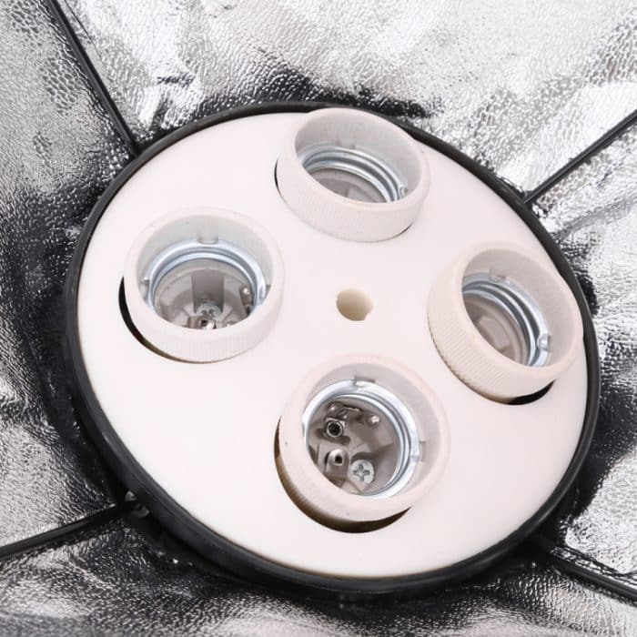 Photo Studio Softbox-Kit (Lampenfassung mit vier Sockeln + Softbox mit 50 x 70 cm Blitzlicht + 2 m Lichtstativ), EU-Stecker – Bild 6