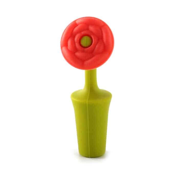 3 Stück kreativer Wein-Getränk-Konservierungsstopfen, Blumen-Silikon-Weinstopfen, 3 PCS Rose Stopper, 3 PCS Red Sun Flower Beer Stopper, 3 PCS Leaf Beer Stopper – Bild 2