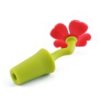 3 Stück kreativer Wein-Getränk-Konservierungsstopfen, Blumen-Silikon-Weinstopfen, 3 PCS Rose Stopper, 3 PCS Red Sun Flower Beer Stopper, 3 PCS Leaf Beer Stopper – Bild 3